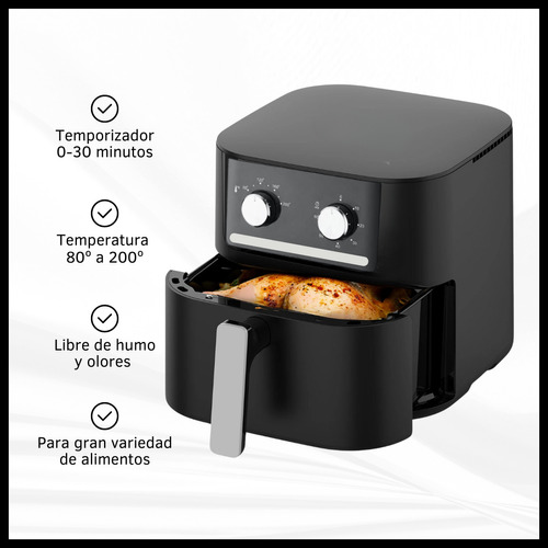 Freidora De Aire Sin Aceite Air Fryer 6.5l Mecánico 1300w
