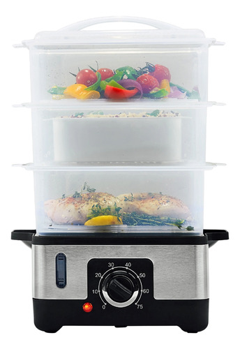 Vaporera Eléctrica 3 Niveles Capacidad 9 Litros Manual 950w