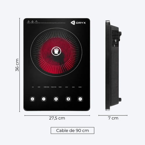 Anafe Oryx Eléctrico Vitrocerámico Infrarrojo 1 Hornalla