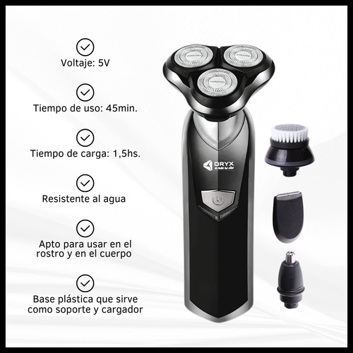 Afeitadora Inalámbrica 4 En 1 Recargable Corta Barba Cabello