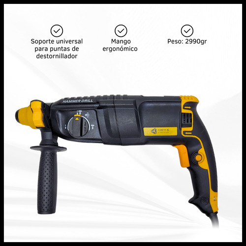 Rotomartillo Taladro Percutor Eléctrico 850w Mechas Maletín