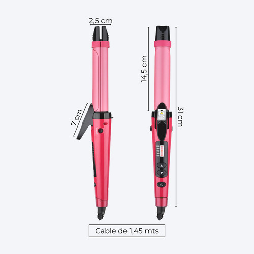 Kit Secador De Pelo Planchita Buclera 2 En 1 Combo Cabello