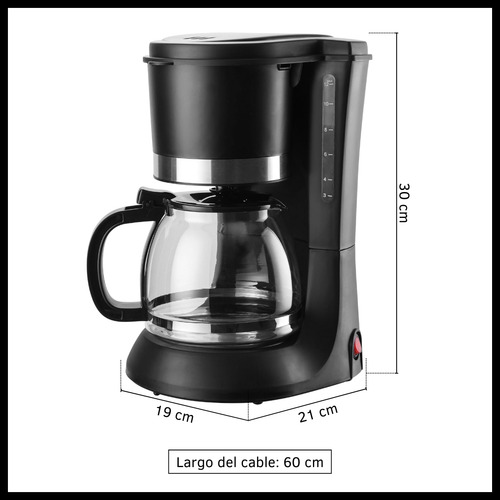 Cafetera Eléctrica De Filtro 1.2 Litros Semi Automática 900w