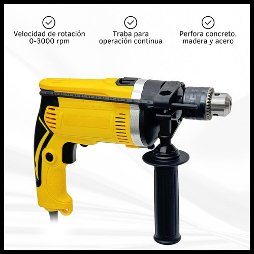 Taladro De Impacto Eléctrico Percutor Atornillador 750w