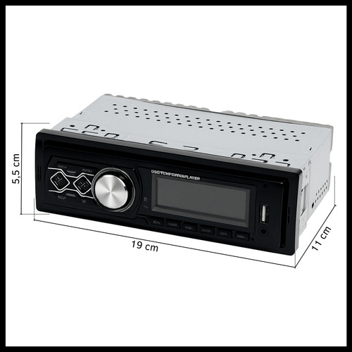 Estéreo Auto Frente Desmontable Control Remoto Usb Fm Mp3