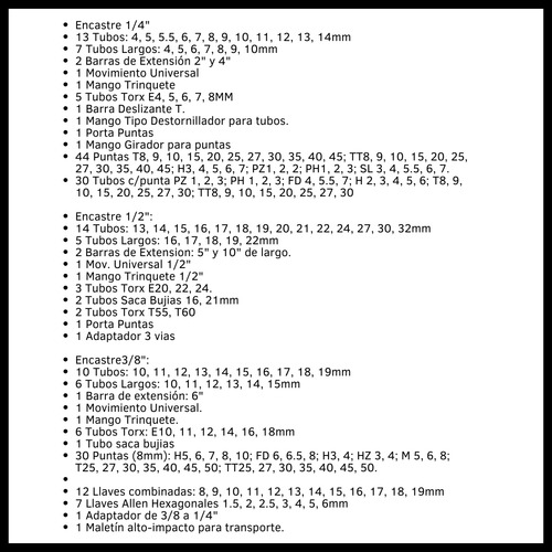Set Caja Herramientas Llaves Tubos Puntas 216 Piezas Estuche Verde