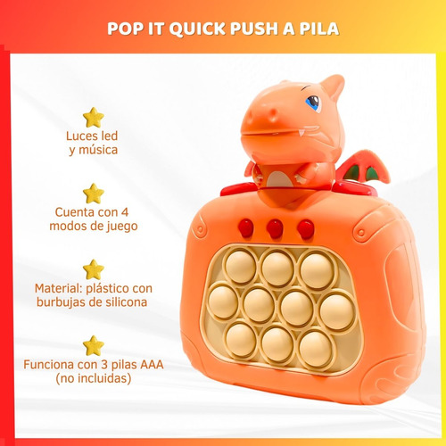 Pop It Quick Push Juego Sensorial Memoria Luz Sonido A Pilas