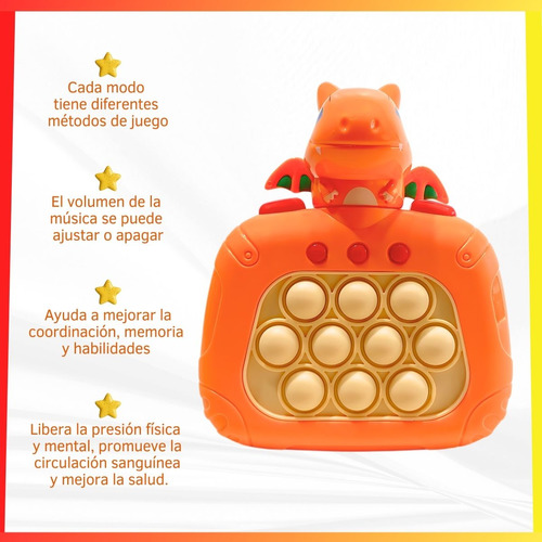 Pop It Quick Push Juego Sensorial Memoria Luz Sonido A Pilas