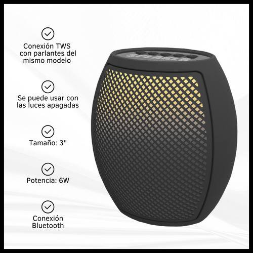 Parlante Inalámbrico Con Bluetooth Luces Rgb Recargable