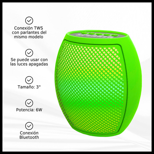 Parlante Inalámbrico Con Bluetooth Luces Rgb Recargable