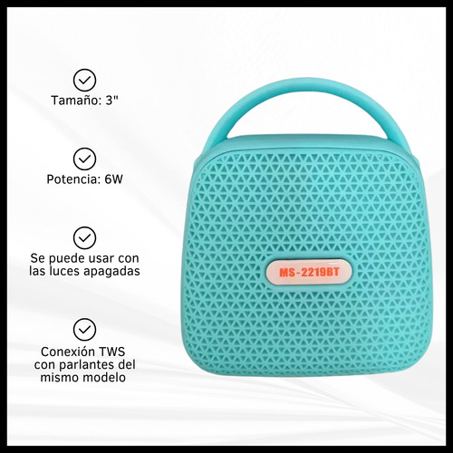 Mini Parlante Portátil Bluetooth Luz Led Rgb Tws Inalámbrico