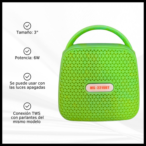 Mini Parlante Portátil Bluetooth Luz Led Rgb Tws Inalámbrico