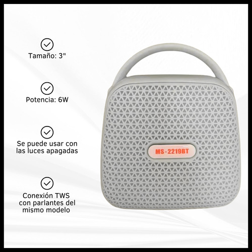 Mini Parlante Portátil Bluetooth Luz Led Rgb Tws Inalámbrico