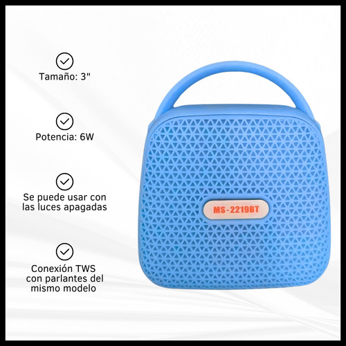 Mini Parlante Portátil Bluetooth Luz Led Rgb Tws Inalámbrico