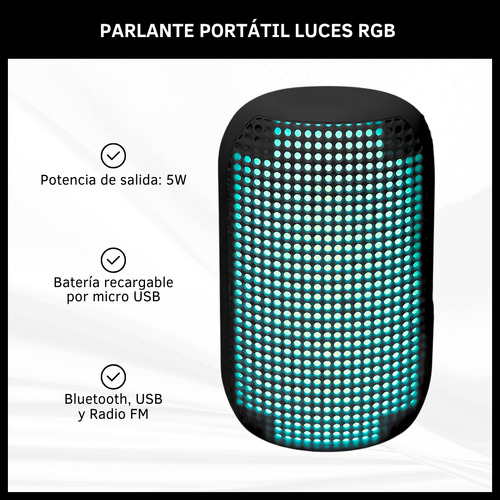 Mini Parlante Portátil Bluetooth Usb Recargable Función Tws