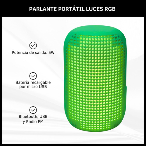 Mini Parlante Portátil Bluetooth Usb Recargable Función Tws