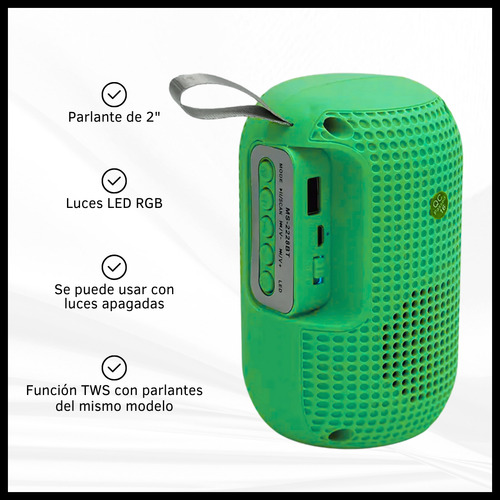 Mini Parlante Portátil Bluetooth Usb Recargable Función Tws