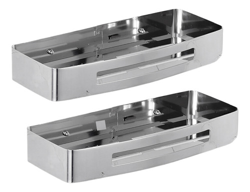 Estante Organizador Para Baño De Pared Acero Inoxidable X2