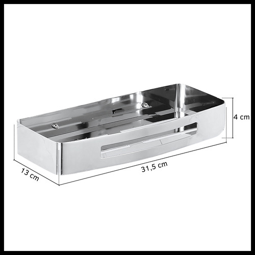 Estante Organizador Para Baño De Pared Acero Inoxidable X2