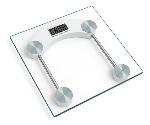 Balanza Digital Baño Personal Corporal 180 Kg De Vidrio Blanco