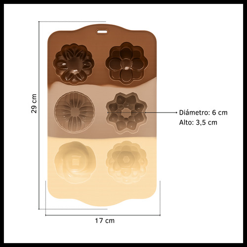 Molde Silicona Muffins Cupcakes Antiadherente Repostería