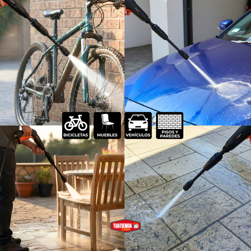 Hidrolavadora Eléctrica 1200w Alta Presión 90bar Accesorios