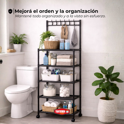Carrito Organizador Auxiliar Multiuso Cocina 5 Estantes