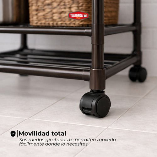 Carrito Organizador Auxiliar Multiuso Cocina 5 Estantes