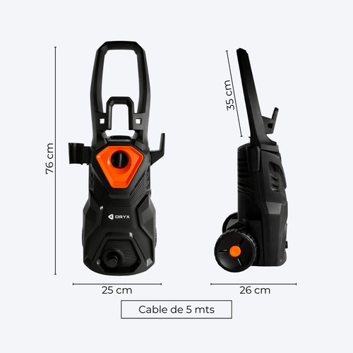 Hidrolavadora Eléctrica 1600w Alta Presión 130bar 5.1 L/min