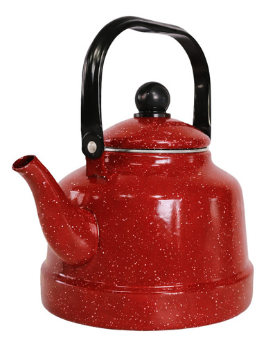 Pava 1,7 Litros Pico Matero Hierro Esmaltado Mango De Hierro