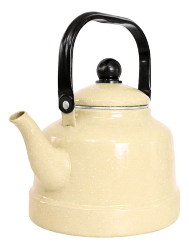 Pava 1,7 Litros Pico Matero Hierro Esmaltado Mango De Hierro