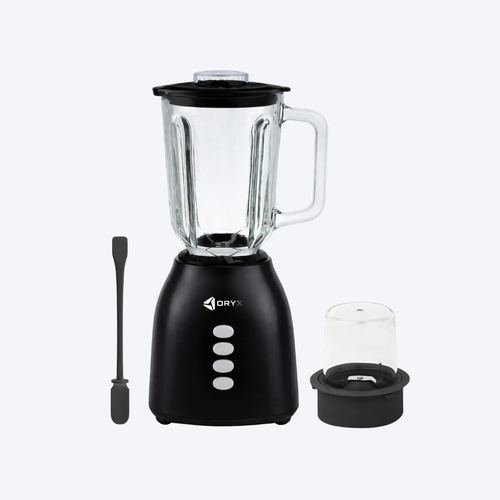 Licuadora Jarra De Vidrio 2 Velocidades 1,5 Litros Molinillo Negro