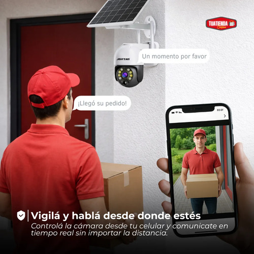 Camara De Seguridad Solar Exterior Hd Ptz Bidireccional Blanco