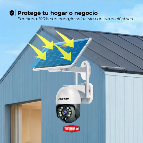 Camara De Seguridad Solar Exterior Hd Ptz Bidireccional Blanco