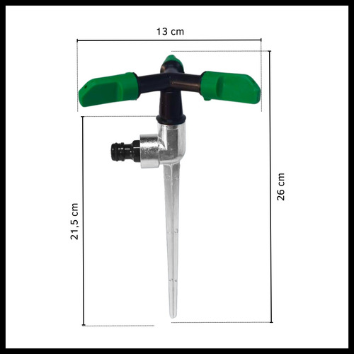 Aspersor Con Base Metal Apm 3 Puntas Plástico - Tuatienda
