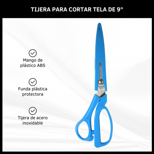Tijera Corta Tela Grande Con Funda
