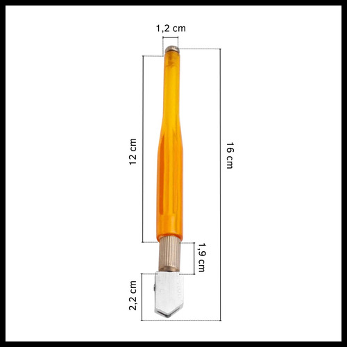 Lápiz Corta Vidrio 160mm Artesanos Vidrieros