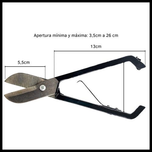 Tijera Hojalatero Recta Forjada Corta Chapa  250mm