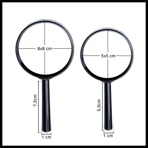 Lupa X2 (75mm-50mm) Mango Negro