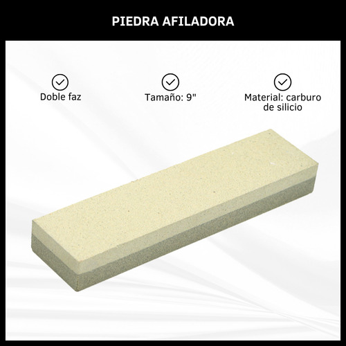 Piedra De Afilar Doble Faz 9 Pulgadas