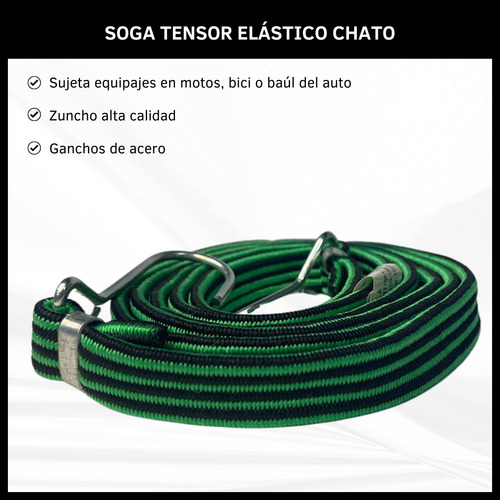Tensor Elástico Chato Calidad Zuncho 1,4 Mts Moto Bicicleta