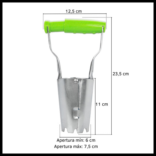 Plantador De Bulbos Manual Con Escala De Profundidad 