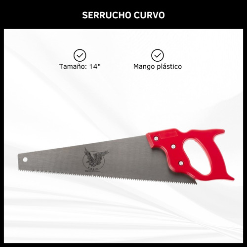 Serrucho 14 Pulgadas Con Mango Plástico De Carpintero