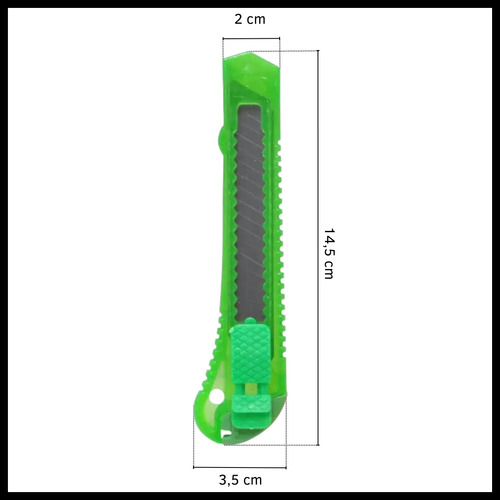 Pack De 12 Cutter Trincheta De Plástico Cortante Hoja 18mm