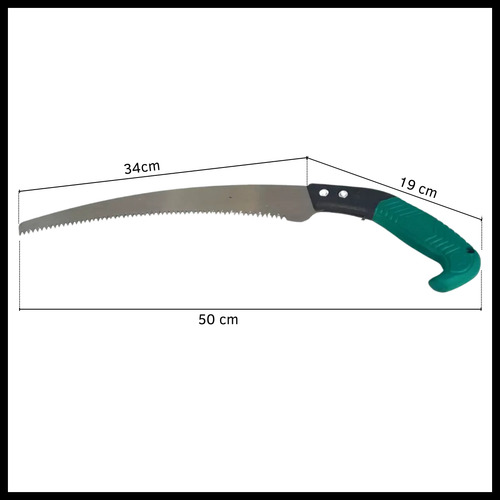 Serrucho Curvo Mango De Goma Doble Filo Con Protector 