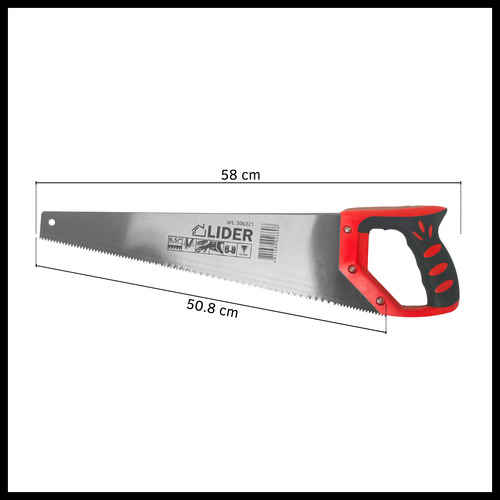 Serrucho 20 Pulgadas Con Mango De Goma Carpintero