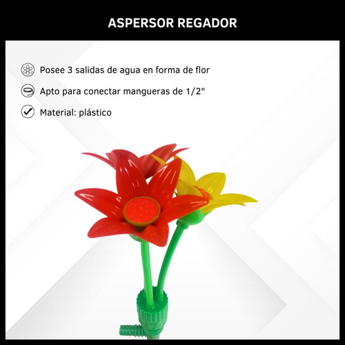 Aspersor Riego Flores Con Estaca A Rosca Regador Rociador