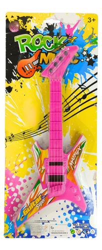 Guitarra De Plástico Infantil Con Cuerdas Juguete Para Niños