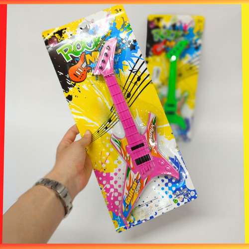 Guitarra De Plástico Infantil Con Cuerdas Juguete Para Niños