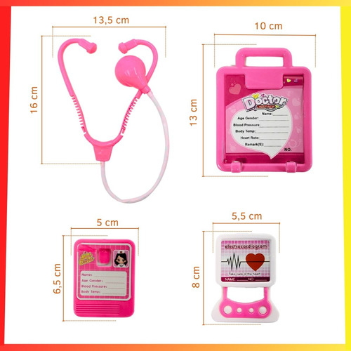 Set De Doctora Completo En Blister Accesorios Juguetes Niños
